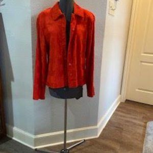 Jacket,, Red Orange Jacket, size Large, erin by erin london